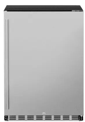 American Made Grills - 24" Deluxe Refrigerator with Stainless Steel Reversible Door and Optional Keg Opening