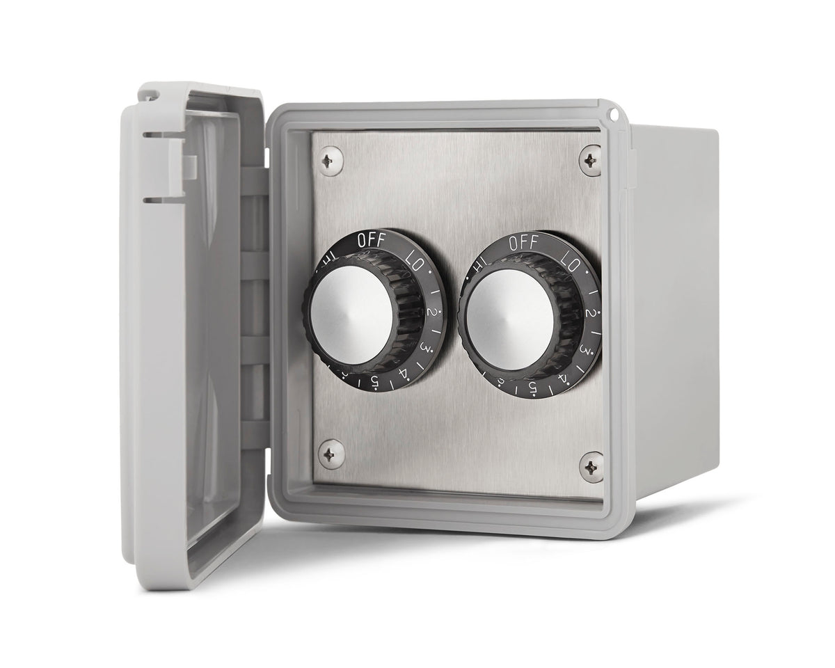 Infratech dual duplex switch with weatherproof surface box