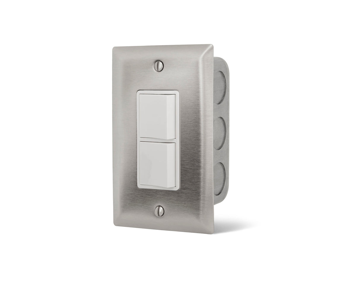 Infratech single on/off switch with stainless wall plate