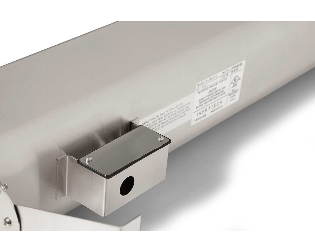 Infratech W-Series Stainless Steel back detail