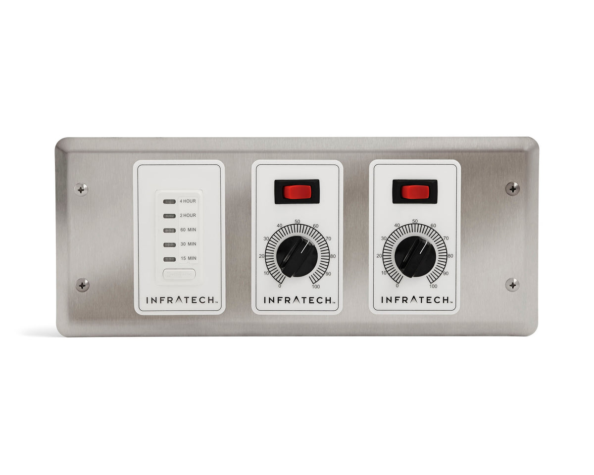 Infratech 2 zone analog controller with digital timer