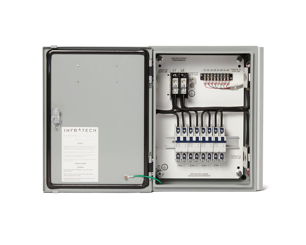 Infratech 5 relay solid state panel, front
