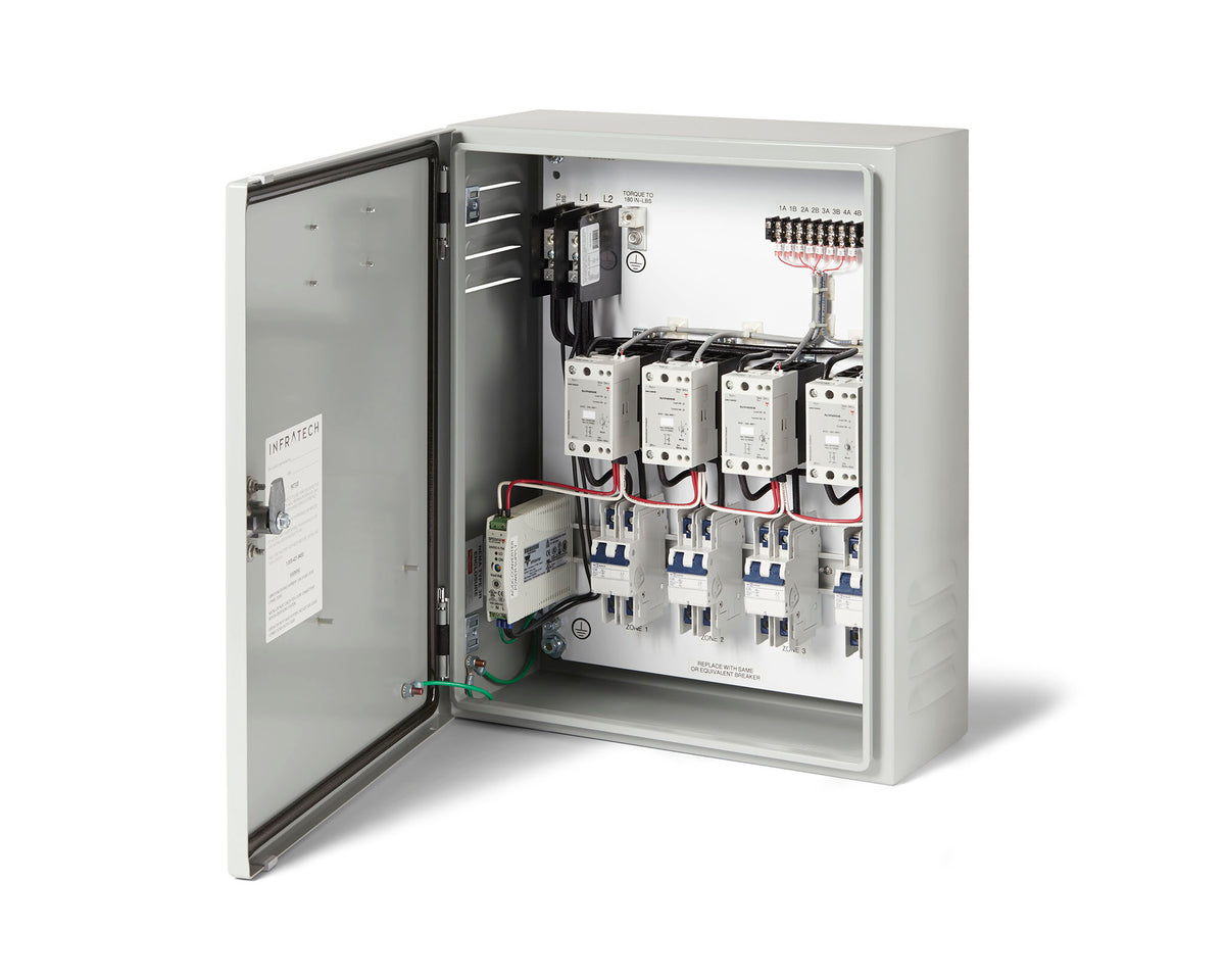 Infratech home management relay panel, interior