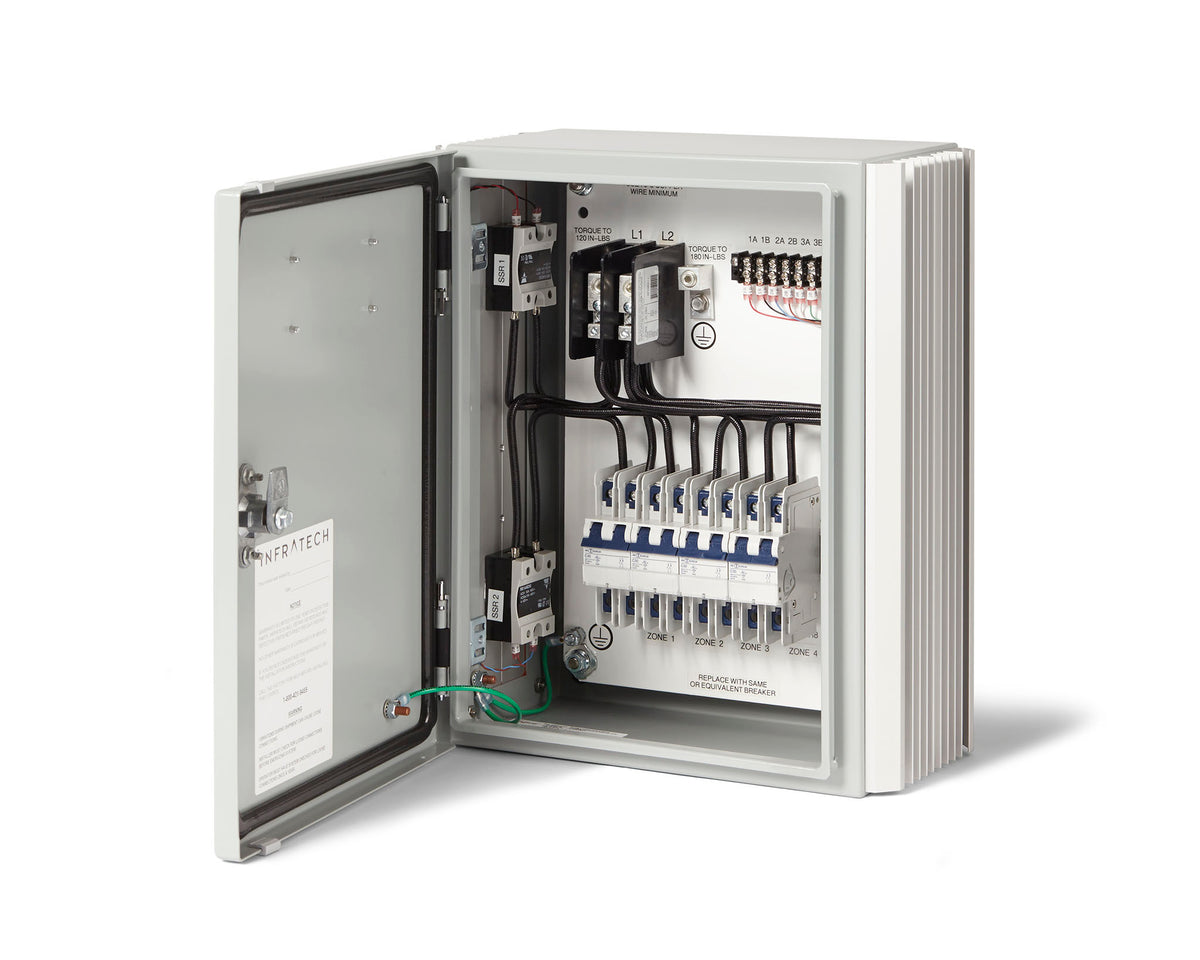 Infratech solid state relay panel, interior
