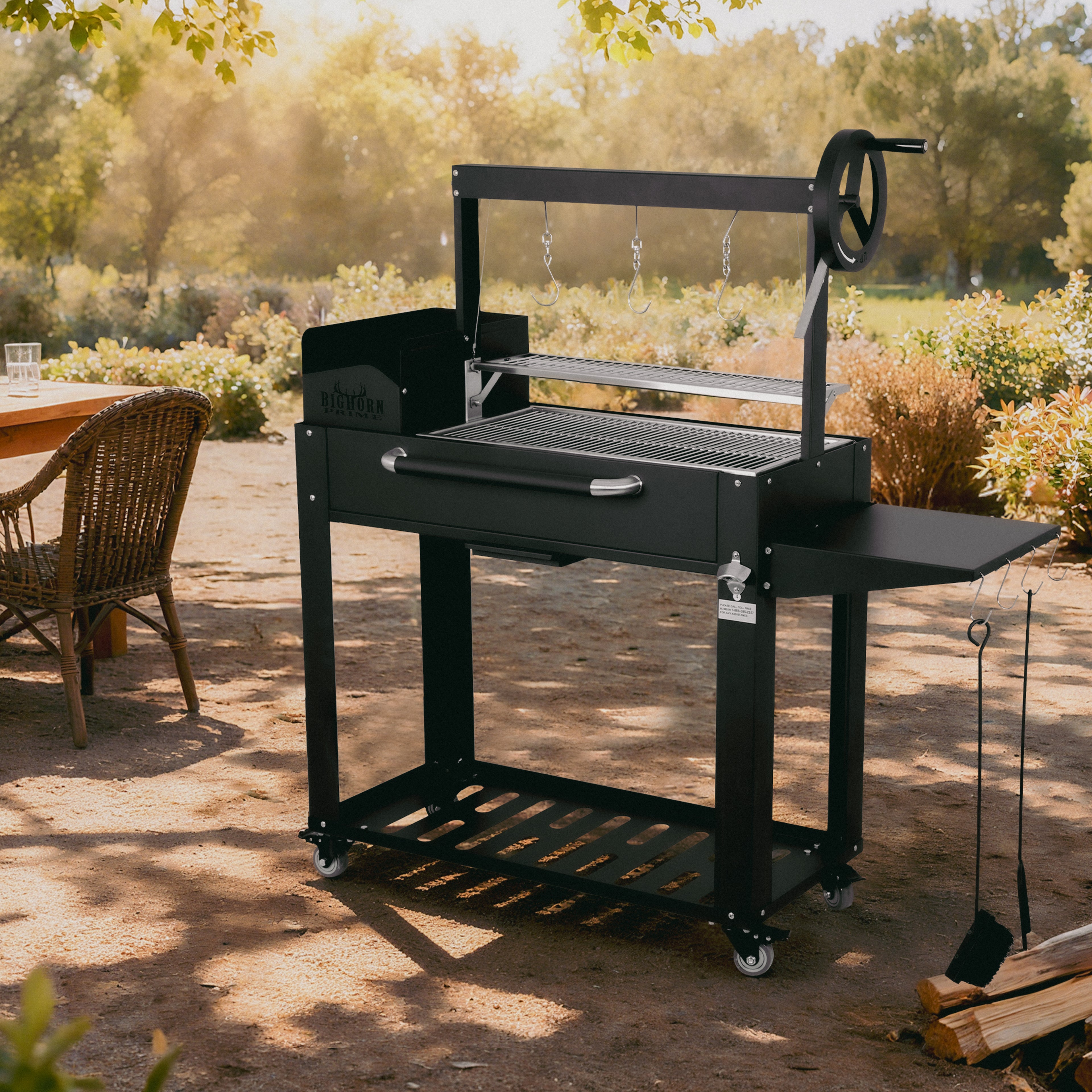 Shinerich - Argentine Wood and Fire Charcoal Grill