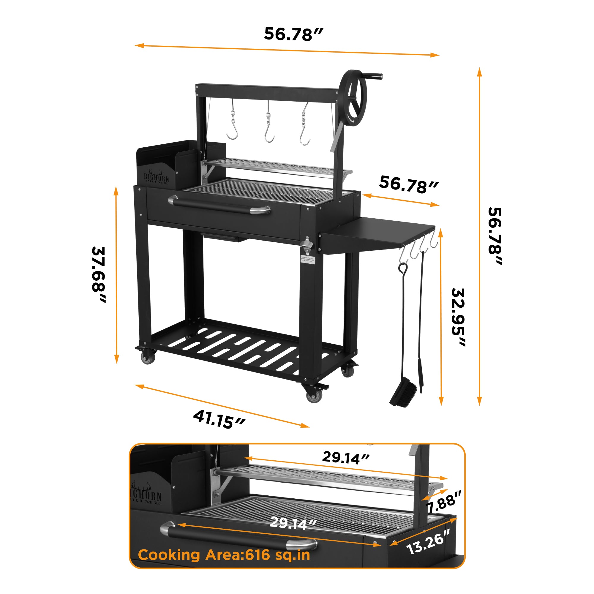 Shinerich - Argentine Wood and Fire Charcoal Grill