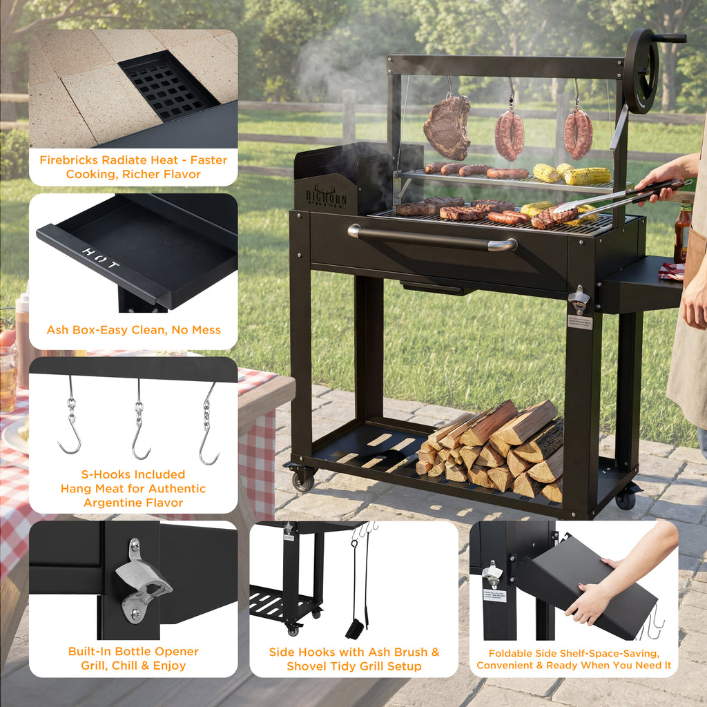 Shinerich - Argentine Wood and Fire Charcoal Grill