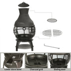 Shinerich - 45" Cast Iron Outdoor Chiminea