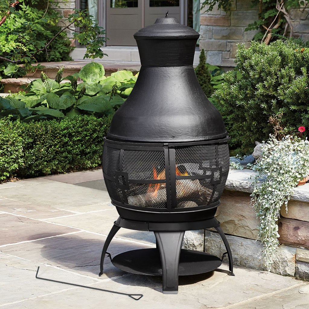 Shinerich - 45" Cast Iron Outdoor Chiminea