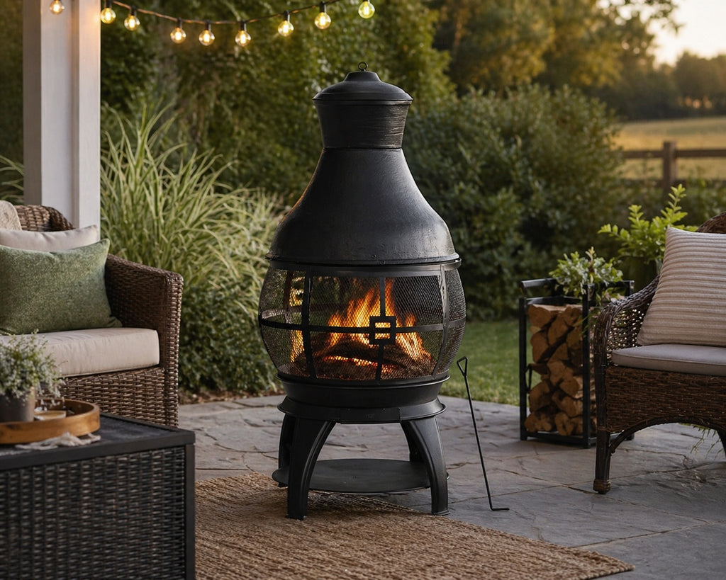 Shinerich - 45" Cast Iron Outdoor Chiminea