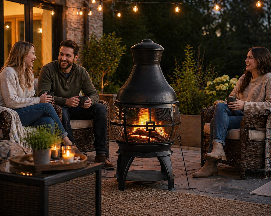 Shinerich - 45" Cast Iron Outdoor Chiminea