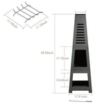 Shinerich - Steel Outdoor Wood Burning Chiminea 5