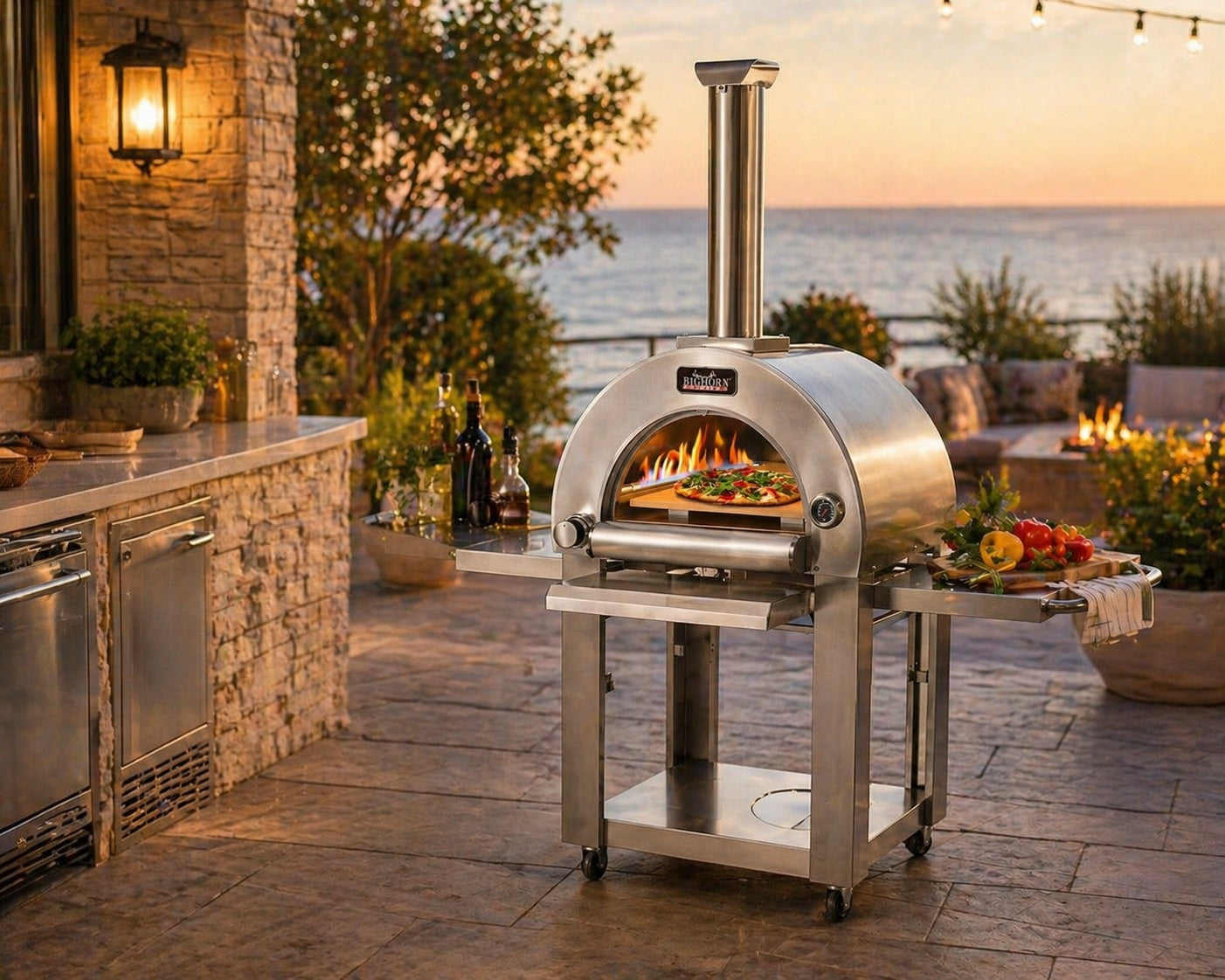 Bighorn - 22" Deluxe Outdoor Propane Pizza Oven