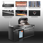 Shinerich - 4+2 Burner Deluxe Outdoor Kitchen Island