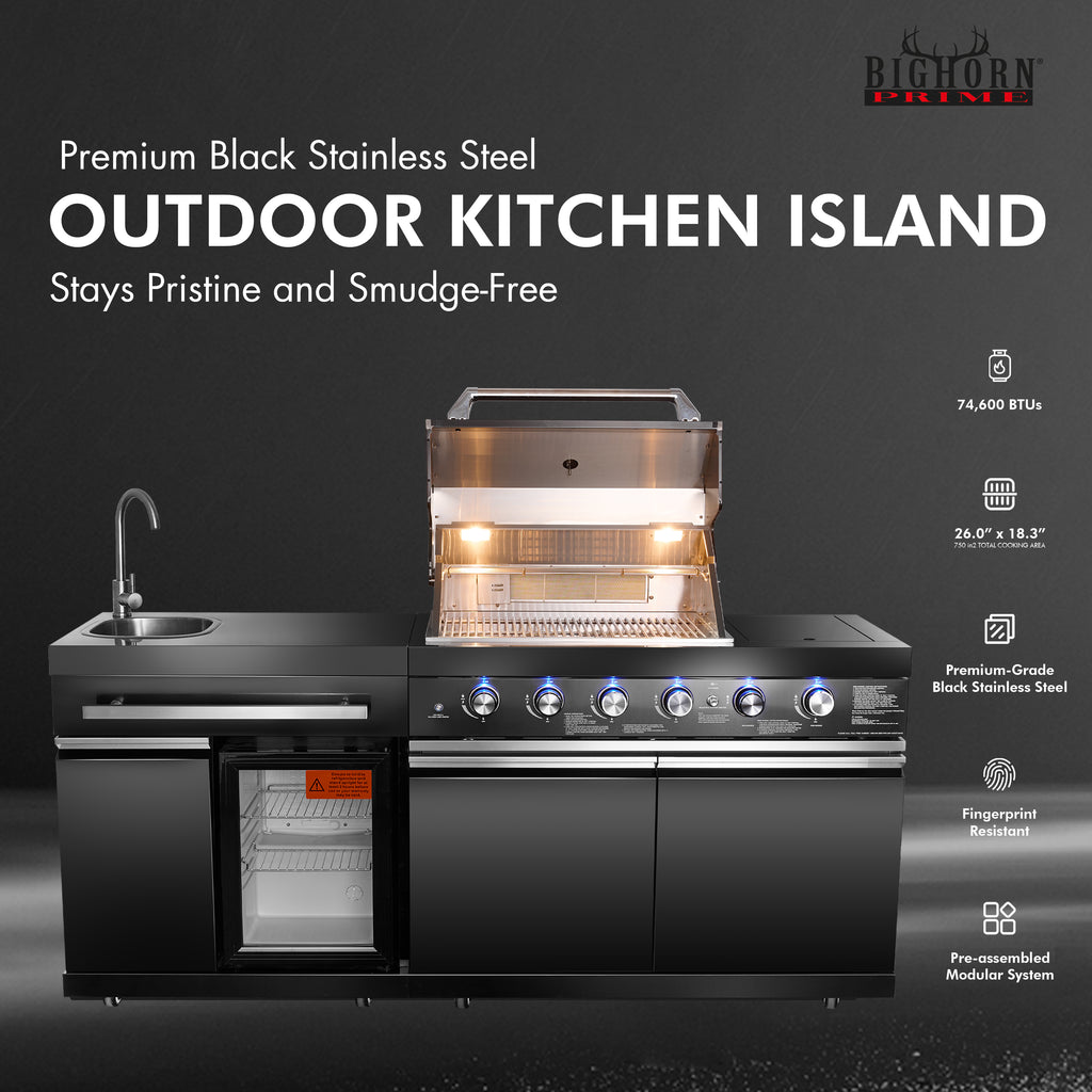 Shinerich - 4+2 Burner Deluxe Outdoor Kitchen Island