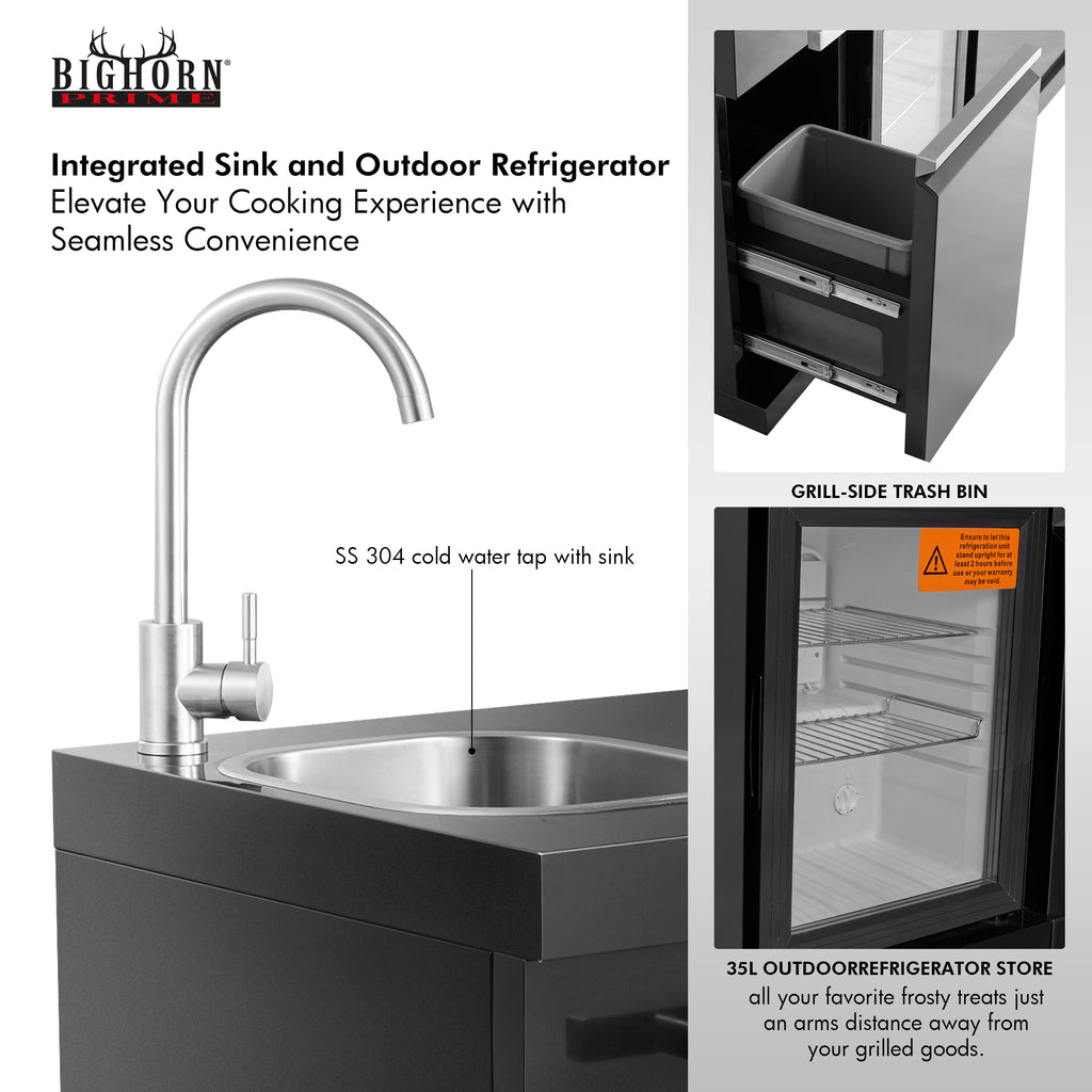 Shinerich - 4+2 Burner Deluxe Outdoor Kitchen Island