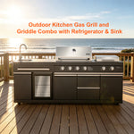 Bighorn - Deluxe Outdoor Kitchen Gas Grill & Griddle Combo 8