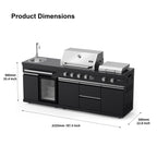 Bighorn - Deluxe Outdoor Kitchen Gas Grill & Griddle Combo