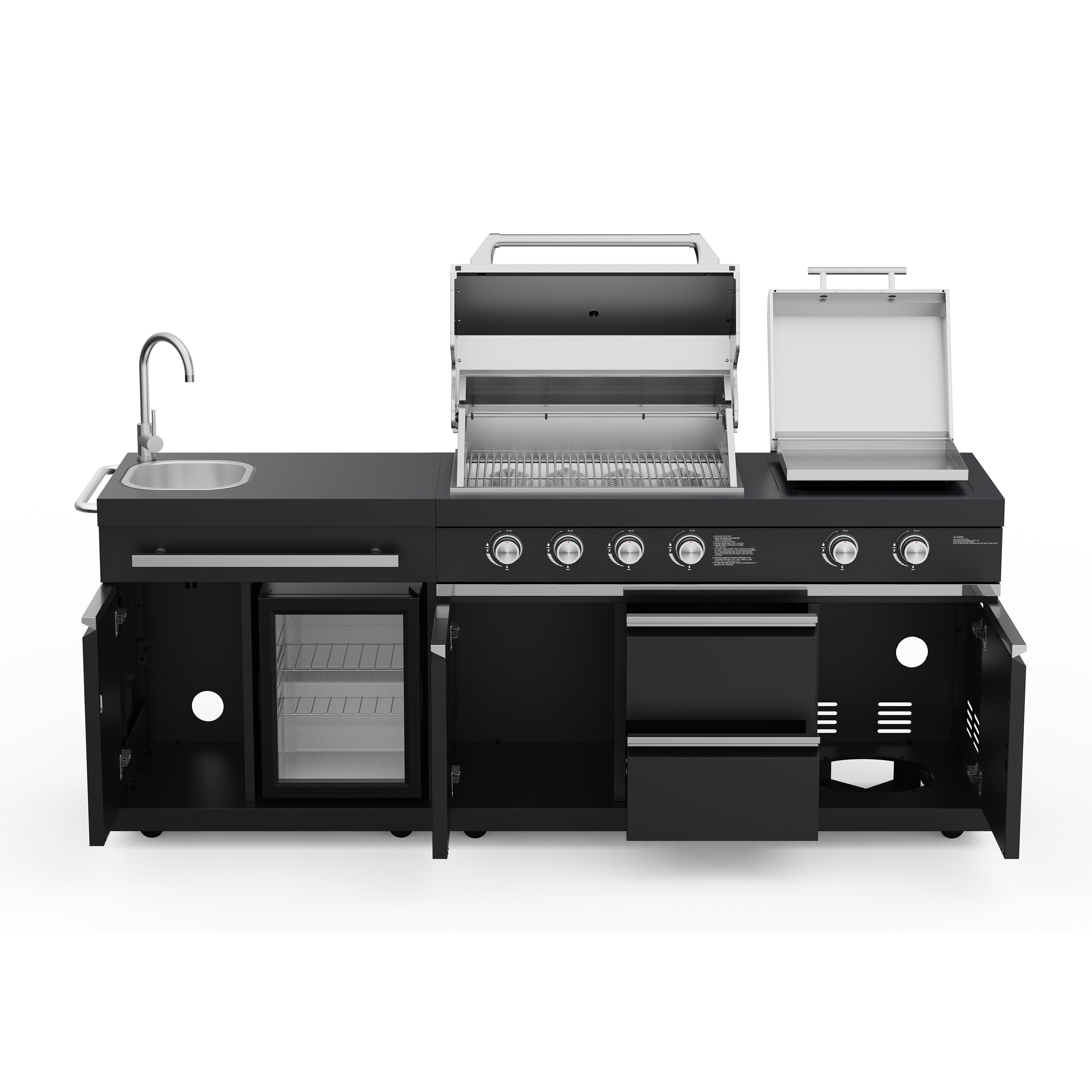 Bighorn - Deluxe Outdoor Kitchen Gas Grill & Griddle Combo