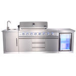 Bighorn - 6+2 Burner Deluxe Stainless Steel Island Barbecue Grill 8