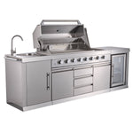Bighorn - 6+2 Burner Deluxe Stainless Steel Island Barbecue Grill 17