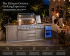 Shinerich (Big Horn) 6+2 Burner Deluxe Stainless Steel Island Barbecue Grill