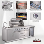 Bighorn - 6+2 Burner Deluxe Stainless Steel Island Barbecue Grill 4