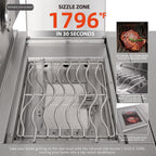 Shinerich (Big Horn) 6+2 Burner Deluxe Stainless Steel Island Barbecue Grill