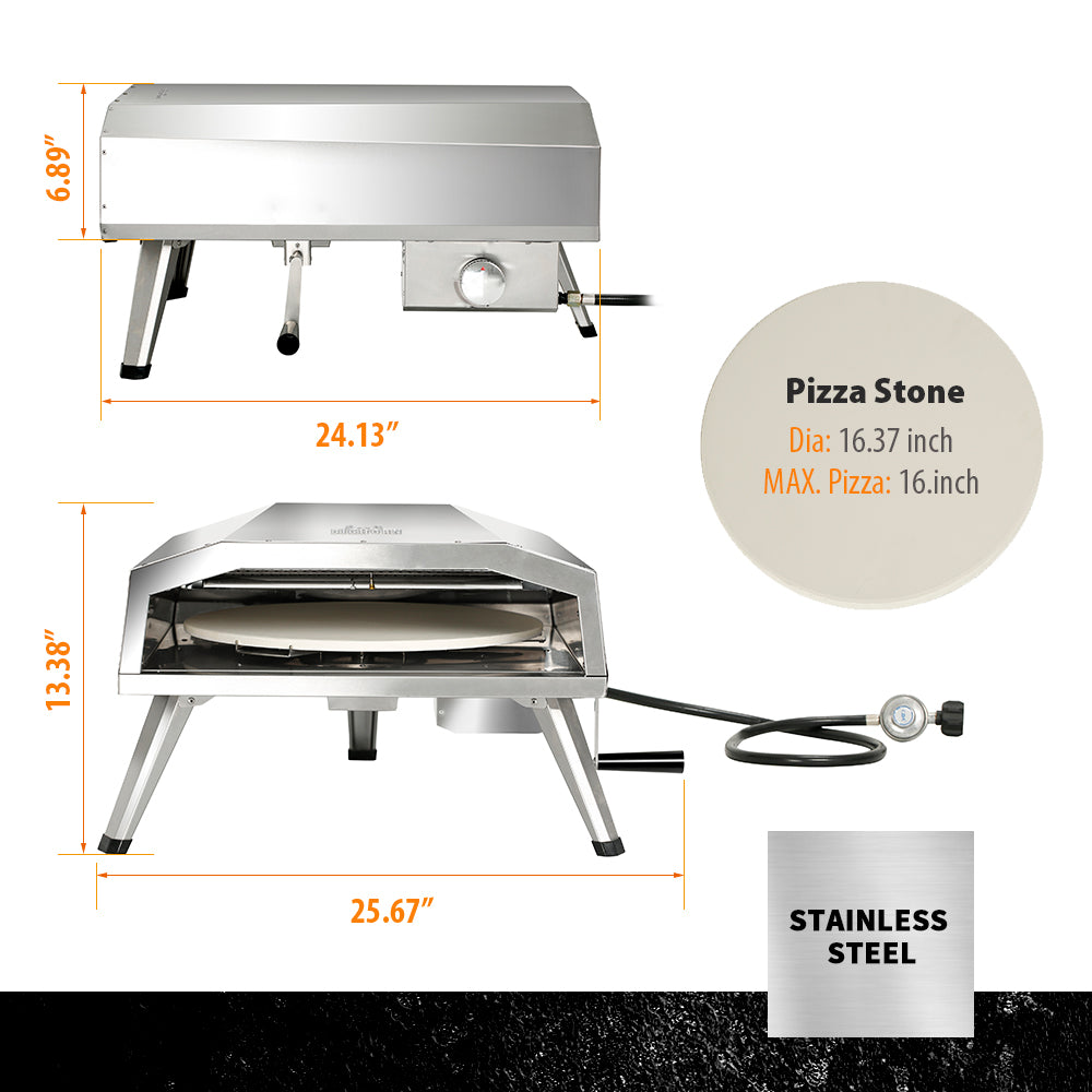 Shinerich - 16" Propane Pizza Oven