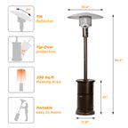 Shinerich - Adjustable Hood Gas Patio Heater