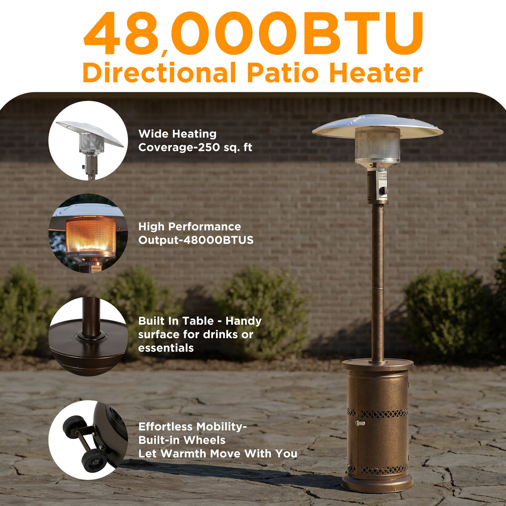 Shinerich - Adjustable Hood Gas Patio Heater