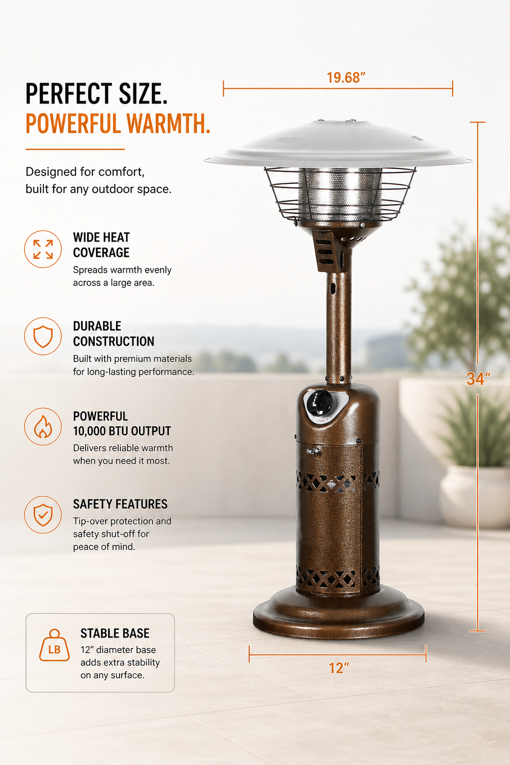 Tabletop Patio Heater