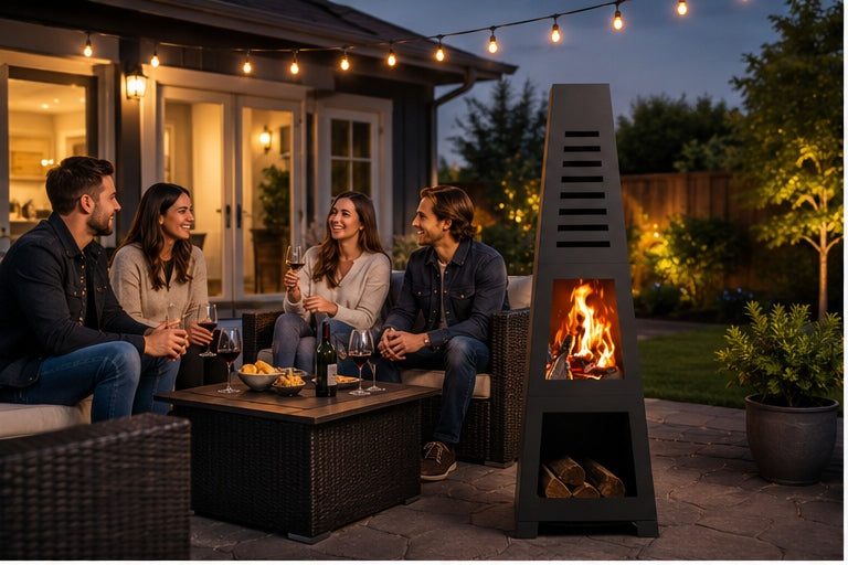 Shinerich - Steel Outdoor Wood Burning Chiminea