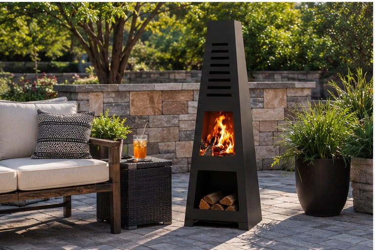 Shinerich - Steel Outdoor Wood Burning Chiminea