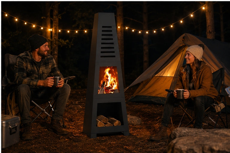 Shinerich - Steel Outdoor Wood Burning Chiminea
